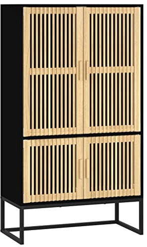 vidaXL Highboard Schwarz 70x35x125 cm Holzwerkstoff