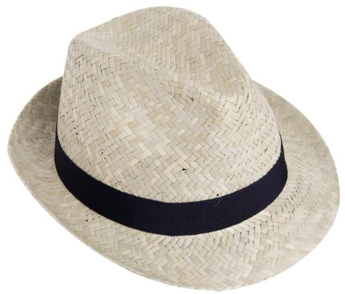 Hackett London Herren Trilby-Hut, Weiß (Canvas White), L
