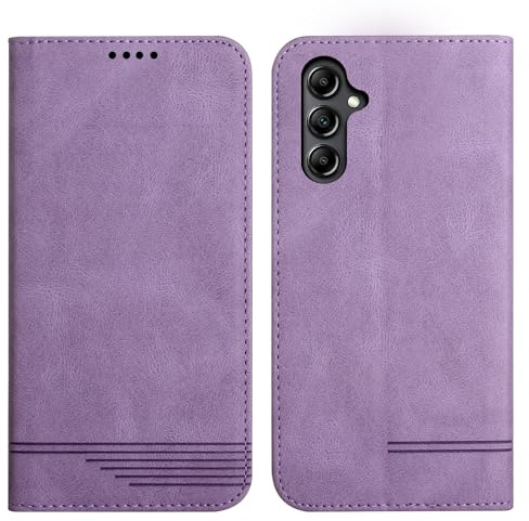 Rostsant Handyhülle für Samsung S23 FE 5G PU Leder Brieftasche Schutzhülle Galaxy S23 FE Etui Case Ständer Magnetisch Klapp Hülle für Samsung Galaxy S23 FE 5G - Violett
