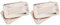 Unique Party 53278 - Foil Rose Gold Rectangular Paper Appetiser Plates, Pack of 16