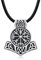 enjoylifecreative Mjölnir Thors Hammer Halskette 925 Sterling Silber Wikinger Kompass Vegvisir Halskette Wikinger Anhänger Schmuck Geschenke für Herren Jungen