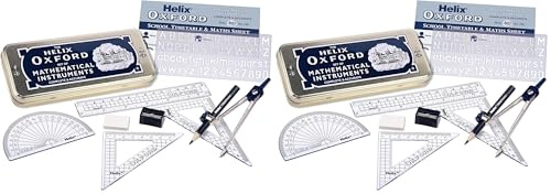 Helix Oxford Maths Set with Storage Tin (Pack of 2)