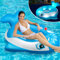 DeeprBlu Bouée Gonflable Piscine Adulte, Chaise Longue Gonflable Piscine Lumineux à Énergie Solaire avec Porte-Gobelet, Flotteur Piscine Gonflable, Canapé Gonflable Piscine Chaise Flottante Piscine