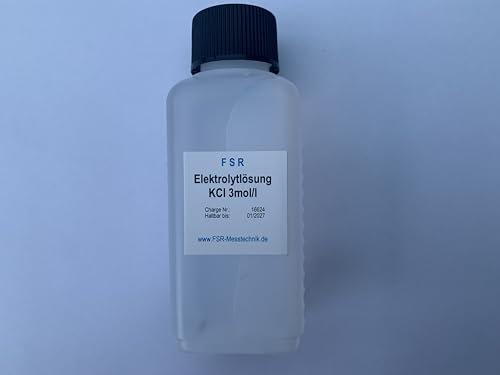 FSRTOP KCL Kaliumchlorid Lösung 100 ml KCL 3 mol/l Aufbewahrungslösung Pufferlösung für pH und Redox Elektrode