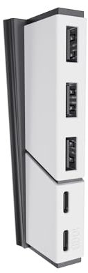 Hub USB Console pour PS5 Slim, Adaptateur Chargeur USB Haute Vitesse avec 3 Ports USB 2.0 et 2 Ports Type C Console pour PS5 Slim