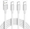 Huukein Cable USB C 3Pack [1M+2M+3M] Cable Carga Rapida Tipo C, Nylon Cable USBC para Samsung Galaxy S24 S22 S10 A55 A51 A15 A12 A34, para iPhone 15, Xiaomi, Pixel