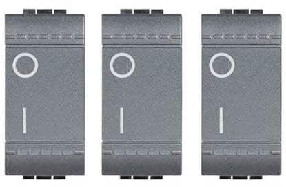 Bticino Interruttore Bipolare Living Light Grigio Antracite 2P 16A Modello L4002N