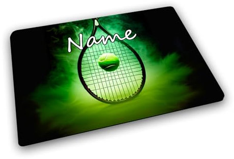 Textil Tischset mit Name/Gummirückseite/Platzdeckchen Platzset/personalisiert (Tennis)