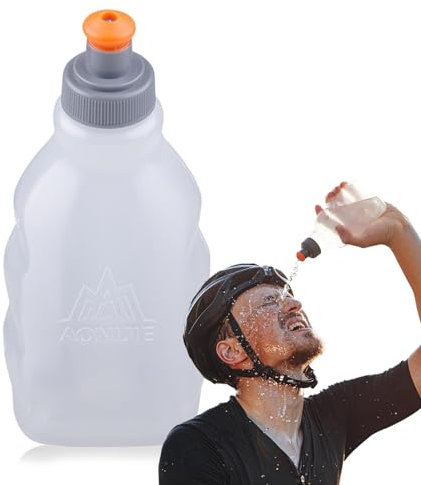 Botella de agua deportiva a prueba de fugas, recipiente de agua y exprimible, botella de agua apta para alimentos, botella de agua deportiva para correr, ciclismo