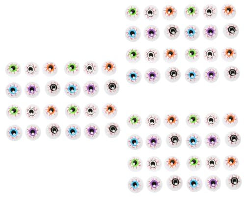 TOYANDONA Carbon Puppenaugen 72 Stk Halloween-augäpfel Gefälscht Make-up-spielzeug Auge Zum Selbermachen Halloween- Halloween-kontaktlinsen Halloween Realistische Augäpfel Bonbonaugen Prallen Plastik