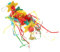 Kisangel Jouets De Morsure De Cage De Perroquet Oiseau Mouette Hérisson Jouets pour Hamsters Lapin Jouets Perroquet Brochette pour Chien Perruche Cages Canard Volière Cloche en Bois