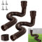 Hengrongshen 2 pezzi di estensione flessibile per grondaia, tubo di scarico, tubo di scarico flessibile rotondo per tubo di scarico 80/100 mm, allungabile da 47 a 150 cm, prolunga per grondaie, braun