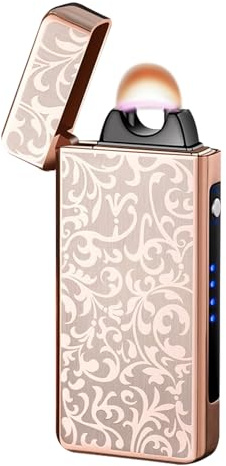 SKRFIRE Lichtbogen Feuerzeug Wiederaufladbar Winddicht High Power Flamme Einzigartiges Drachen Design mit Geschenkbox für Geburtstag oder Geschenk für Männer Frauen (Blume)