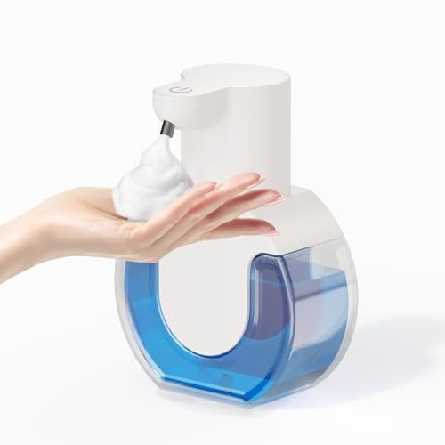Ipefan Automatic Soap Dispenser Touchless,Rechargeable Foaming Soap Dispenser,15oz/420ml Smart Hand Soap Dispensers,4-Level Adjustable,Wall Mount for Bathroom Kitchen Dish Soap,Hands-Free
