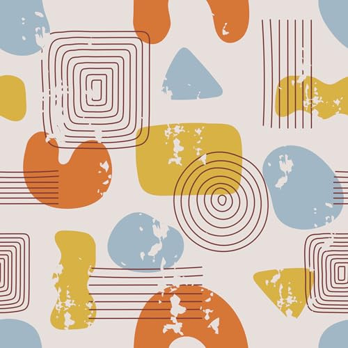 CRE8TIVE Papier peint lignes géométriques beige 30,5 cm x 300 cm