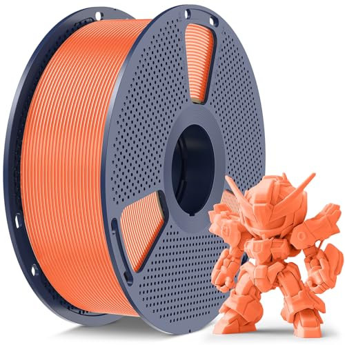 SUNLU High Speed PLA Meta Filament, 1kg PLA 3D Druckerfilament 1,75mm, Robusteres 3D Druckfilament, Maßgenauigkeit +/- 0,02mm, Kompatibel mit 3D FDM Druckern, 1kg Spule(2.2Pfund), Sonniges Orange