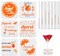 Aperol Spritz Geschenk 12 Stück Inklusive Aperol Strohhalme Glas Weiß Aperol Filzuntersetzer Aperol Spritz Accessoires für Frauen Männer Kollegen Freunde Familie