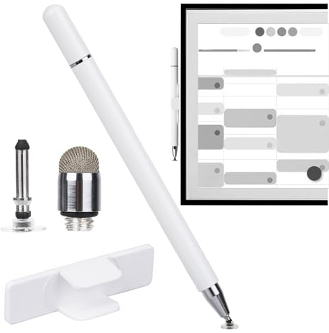 Sinbana Stylus Pen for Skylight 15 Inch Calendar with 2 Spare Tips & 2 Mounts, Precision Touch Screen Stylus Replacement for Writing & Drawing