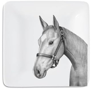 Pavilion Gift Company - Horse - 4.25 Keepsake Dish Jewelry Earring Rings Farmhouse Rustic Tray