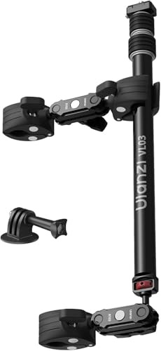 ULANZI VL03 Motorrad Halterung für Insta360 X5 X4 X3/DJI Osmo 360 mit Schnellverschluss, 40in Verlängerungsstangen-Klemmhalterung für GoPro DJI Insta360 Action-Kamera