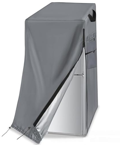 Lawnoval Housse de protection imperméable 210D pour réfrigérateur extérieur, toutes saisons, argenté