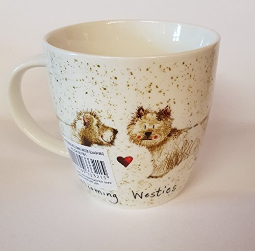 Alex Clark Welcoming Westies Squash Mug, Ceramic, Multi-Colour, 9.5 x 9.5 x 10 cm