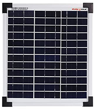 Enjoy solar Poly 10 W 12V Módulo Solar Policristalino Módulo Fotovoltaico ideal para Autocaravana, Vivienda de Jardín, Barco.