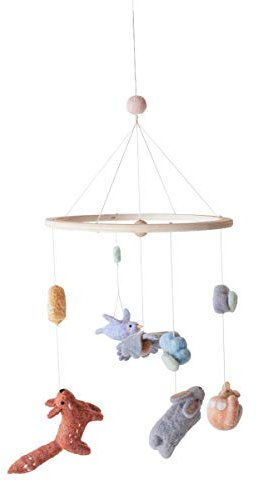 Sebra - Mobile - Waldtiere - Filz, Wolle, Holz - (DxH) 22 x 57 cm