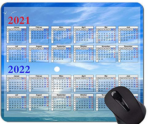 2021-2022 Kalender Anti-Fray Cloth Gaming Mauspad, Mysterious Sky Themed rutschfeste Gummibasis Mousepad