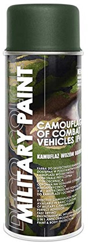 Deco Color 1 Stück 400ml Militär Army Militärlack Lackspray Nato Farbe wählbar (Bronzegrün RAL 6031)