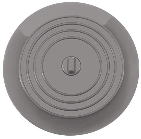 1 Pcs-Tapones de Drenaje 15 cm / 6 Pulgadas Tapón Universal de Silicona para bañera para cocinas Baño Lavandería Ducha Bañera Accesorios para fregaderos - (Gris)