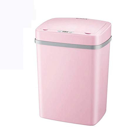 SNAWEN Les Ordures De Détection Intelligent 12L Peuvent Smart Inductif Capteur Automatique Capteur Automatique Poubelle Smart Capteur Corbeille De Poubelle À La Maison,Rose