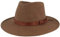 Rollbarer Outdoor Filz-Hut | Trekking-Hut | Wollhut aus 100% Wolle – Wasserabweisend & Faltbar – mit Ledergarnitur & Huteinlagen - Für Herren & Damen (Beige - Fransen, 61)