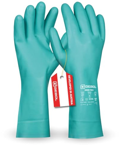 Gebol Green Tech Arbeitshandschuhe, Gr. 10/XL, Nitril-Grip, Silikon-Grip | Für Werkstatt, Montage & KFZ, sicherer Halt bei jedem Griff, feines Tastgefühl, angenehme Passform