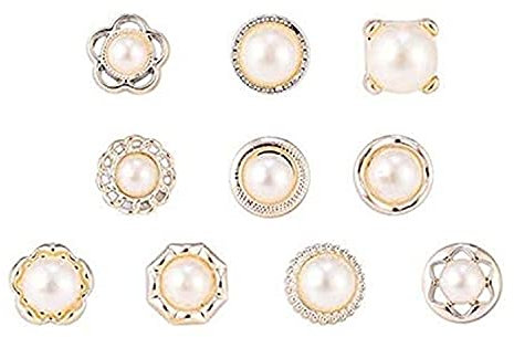 10 Pièces Broche de Boutons,broche femme,Broche décoration, broche,Empêcher Exposition Accidentelle Boutons Broche Broches,Pour Vêtements, Jeans, Foulards Décoration