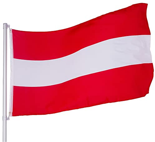 OZSENFLINT Österreich Fahne 90 x 150cm 100% Polyester Flagge Flaggen mit Messing-Ösen Austria Flag