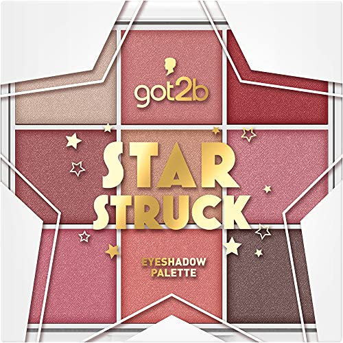 got2b Eyeshadow Palette Star Struck Ready For Red, Lidschatten Palette mit neun hochpigmentierten, langanhaltenden Farbtönen und samtweich-cremiger Formel, 13 g