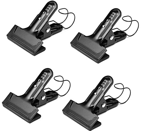 KAGYOKU Morsetti a molla con gancio, 4 confezioni da 4 clip resistenti per supporti per sfondi fotografici, lavorazione del legno e progetti di miglioramento della casa