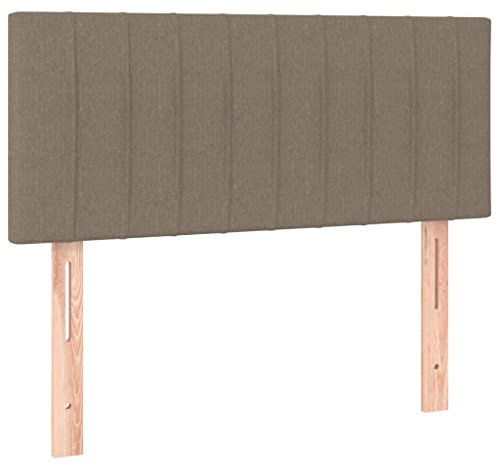 vidaXL Kopfteil, Bettkopfteil mit Holzbeinen, Höhenverstellbar Polsterkopfteil für Bett, Betthaupt Bettzubehör Schlafzimmer, Taupe 90x5x78/88cm Stoff