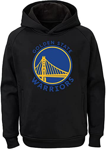 Outerstuff NBA Kinder Jugend 8–20 Team-Farbe, alternatives Polyester, Performance-Primär-Logo, Pullover, Sweatshirt, Hoodie (18–20, Golden State Warriors Black), Schwarz