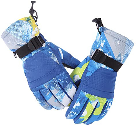 Orbgons Eltern-Kind Winter Ski Handschuhe Erwachsene Kinder Handschuhe Winter Warme Handschuhe Skihandschuhe wasserdichte Handschuhe Warme süße Bedruckte Handschuhe Reithandschuhe Winddichte (D, XS)