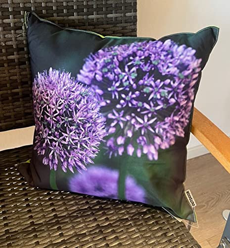 CB Home & Style Outdoor Garten Kissen Wasserabweisend Wasserfest 45 x 45 cm mit Füllung (Riesenlauch)