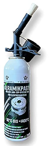 Techmol 200ml Pinseldose Keramikpaste Bremsenpaste für ABS, ESP und E-Fahrzeuge empfohlen Bremsenservice Paste