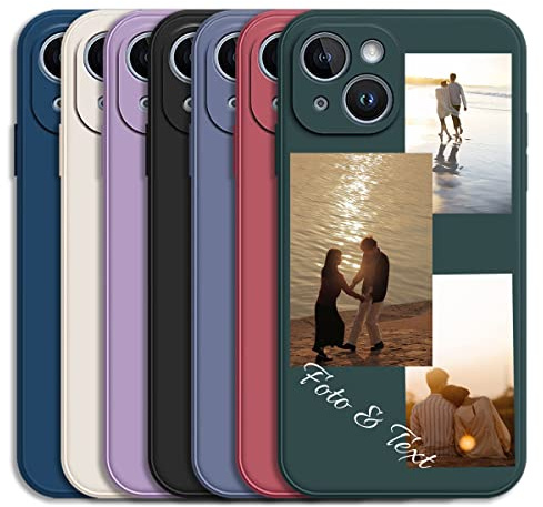 Sunrive Funda Personalizada compatible con Xiaomi mi 15 14 13 12 11 10 9 8 7 6 10T 11T 12T 13T 11 10 9Lite Mix 3 2S 2 Poco F4 F5 X3 X4 GT X4 Pro Ultra,Carcasa con 3 Fotos Imagen Frase Texto Case Cover
