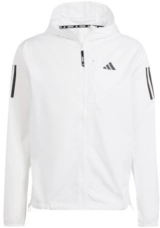 adidas Men's Own the Run Jacket, white/black, XXL