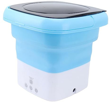 Zerodis Mini Tragbare Faltbare Waschmaschine mit Abflussrohradapter für Babykleidung und Unterwäsche 100–240 V (EU-Stecker)