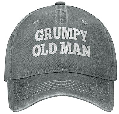 CRAZYJESUS Grumpy Old Man Hut Frauen Papa Hüte Trendy Cap, Grau, Einheitsgröße