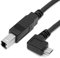 JSER Cavo micro USB OTG ad angolo retto di 90 gradi per stampante, scanner e hard disk, 30 cm