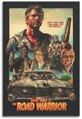 VZRSQZK Mad Max 2 Filmposter, dekoratives Gemälde, Leinwand-Wandposter und Kunstdruck, modernes Familienschlafzimmer-Dekor-Poster, 20 x 30 cm