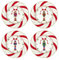 Easy Life Lot de 4 assiettes à dessert en porcelaine avec casse-noisette dans une boîte cadeau vintage Nutcracker Twist D19 cm